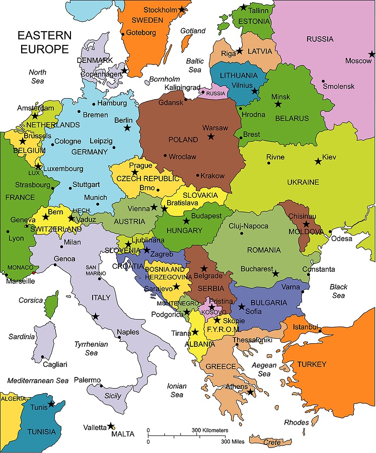 Map Europe Countries